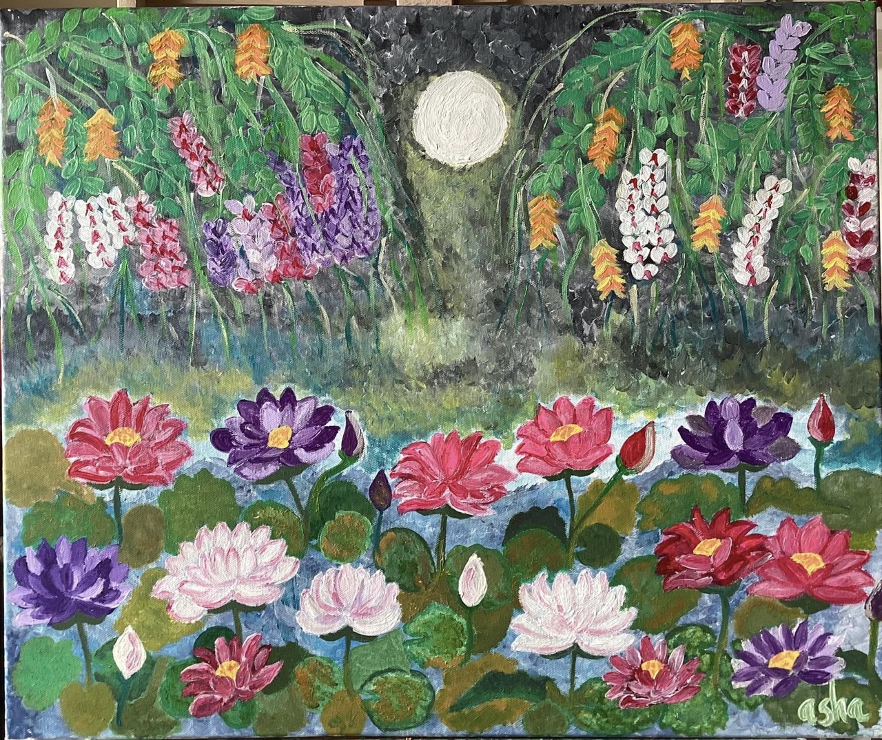 Dancing in the moon light lillies