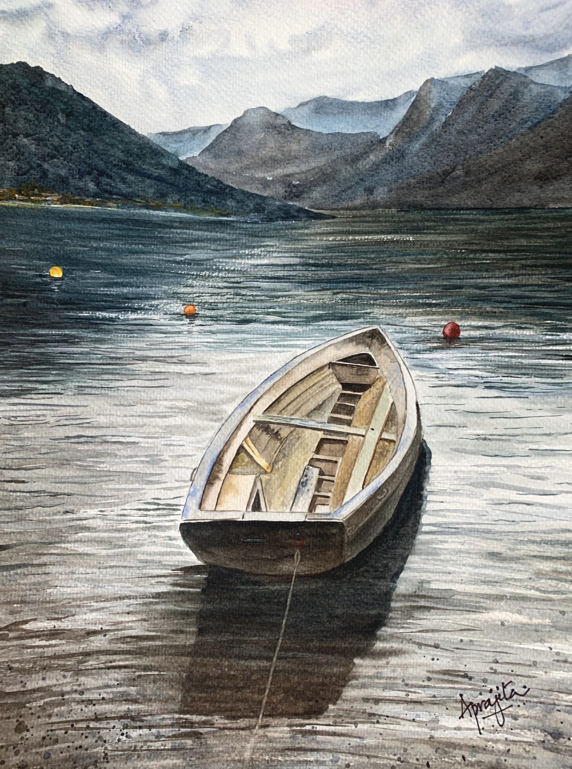 A Boat at Lake Cuomo