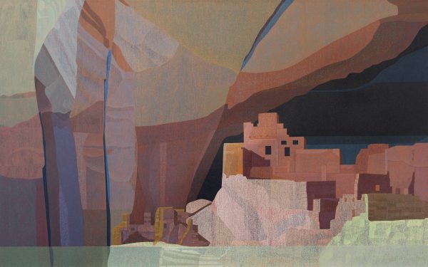 Abstract -Cliff Palace-Puebloan Architecture-Painting Acrylic Canvas-Copyright 2022 Peter E. Lynn