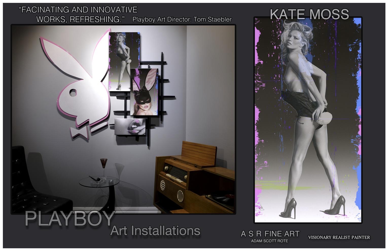 Kate Moss Playboy Installation