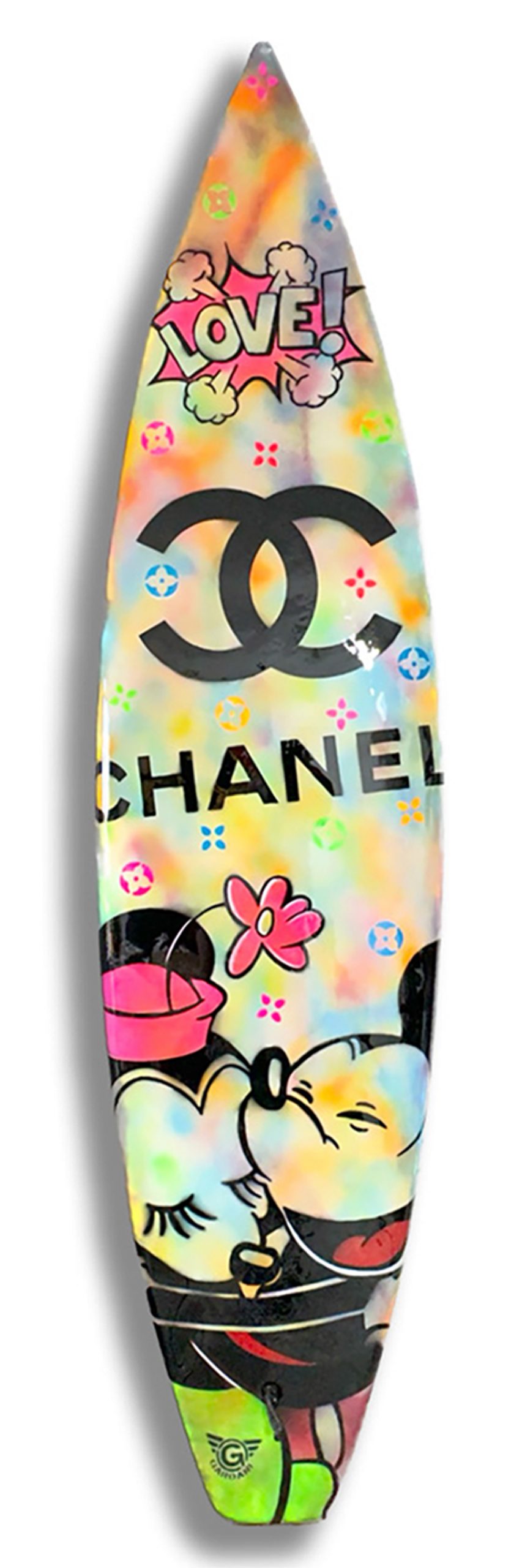 Chanel-Surfboard – Original Painting on Surfboard