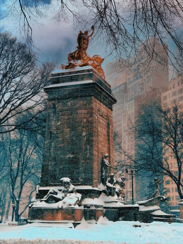 Columbus Circle in the Snow - patricia gilman