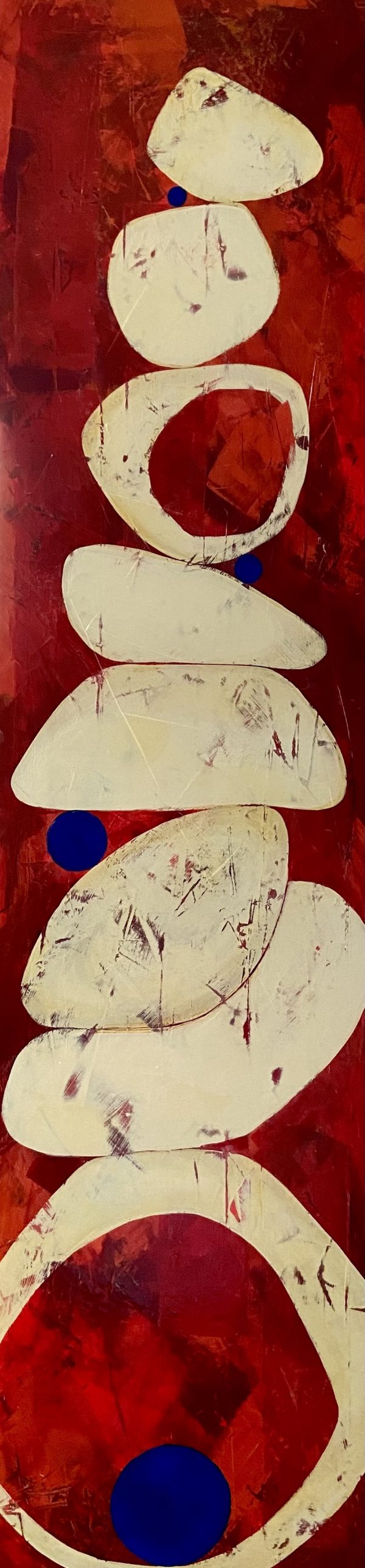 Equanimity red abstract painting