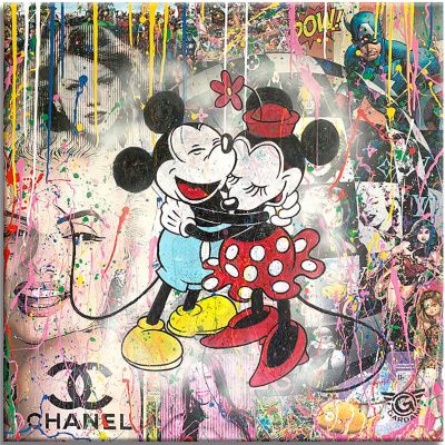 Hello Kitty Chanel - Gardani - Acrylic, Oil on Canvas