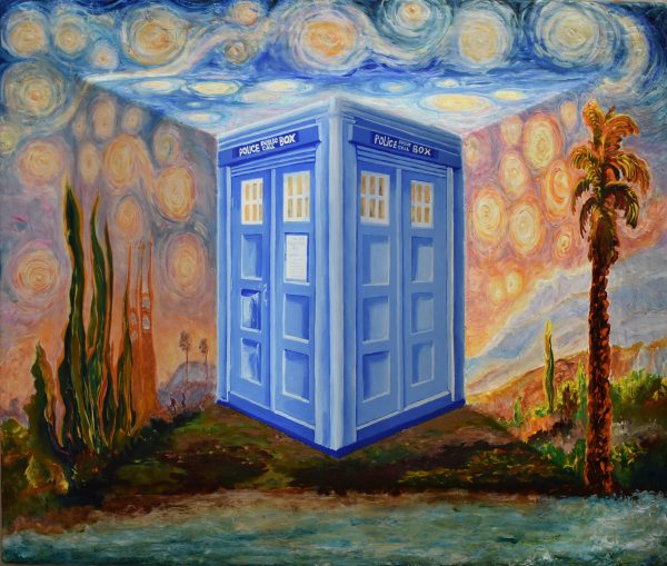 The tardis in Van Gogh World