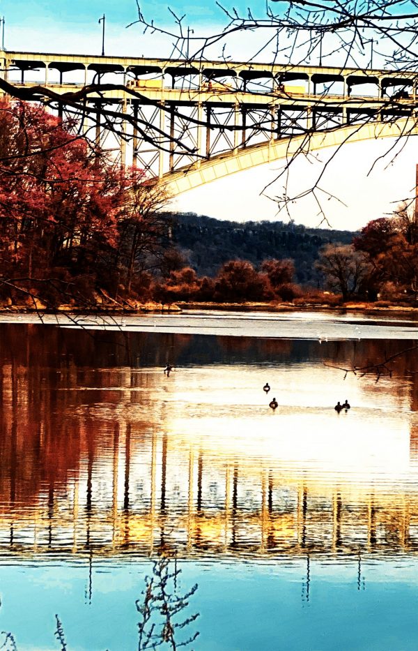 Henry-Hudson-Bridge-with-Yellow-Trucks-patricia-gilman